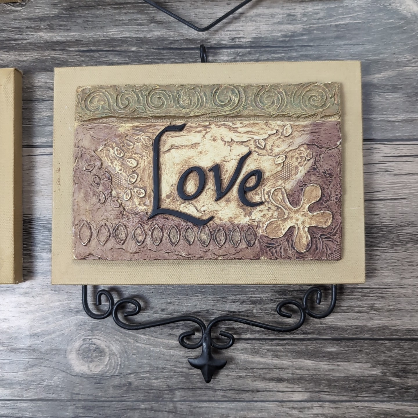 Vintage Home Interior Plaques “Live, Dream, Celebrate, Love” 4 Piece Wall Set