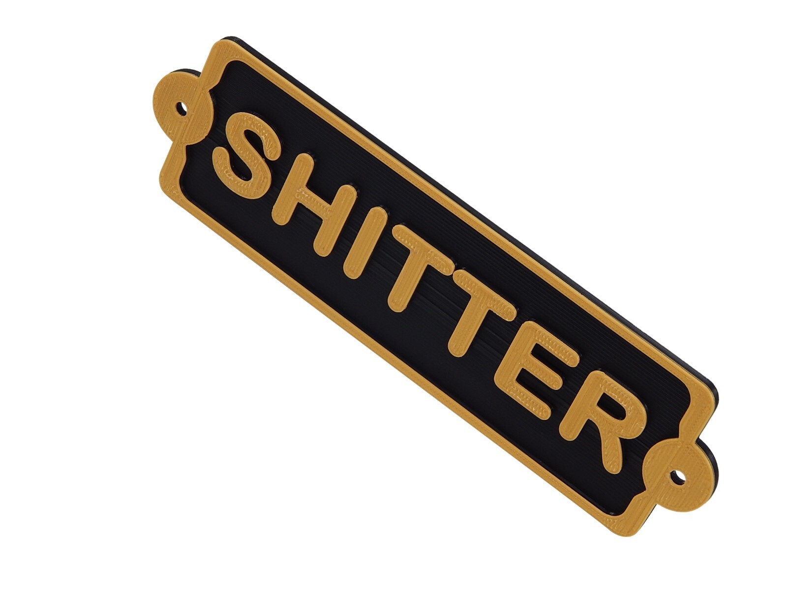Plastic Funny-Shitter Toilet Door Hanging Sign Bathroom Restroom Plaque Gift