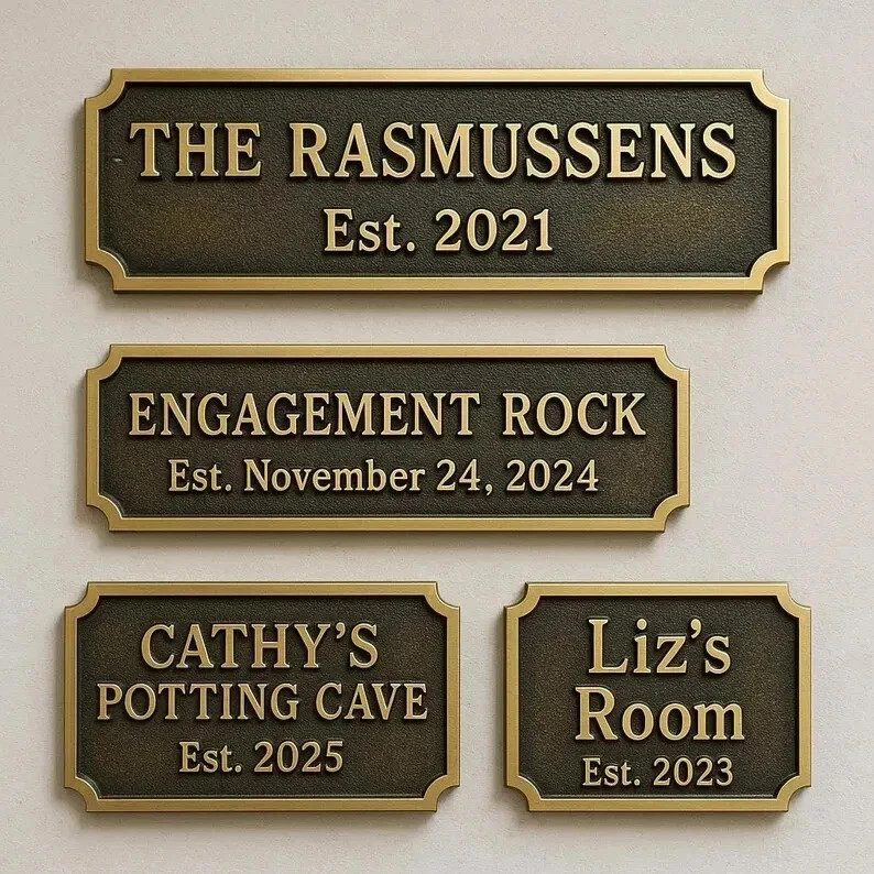Personalized Brass Plaque – Ideal for Recognition Plaques, Name Plates, and sign
