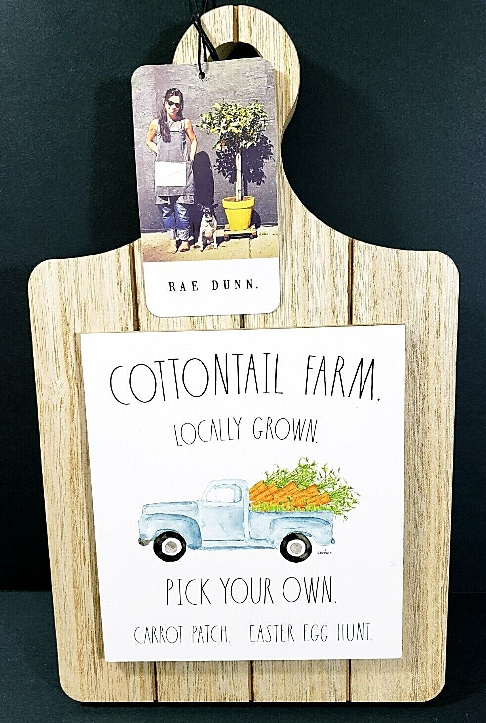 Rae Dunn by Design Styles Easter Cottontail Farm Wall Hanging Decor Wood NWT