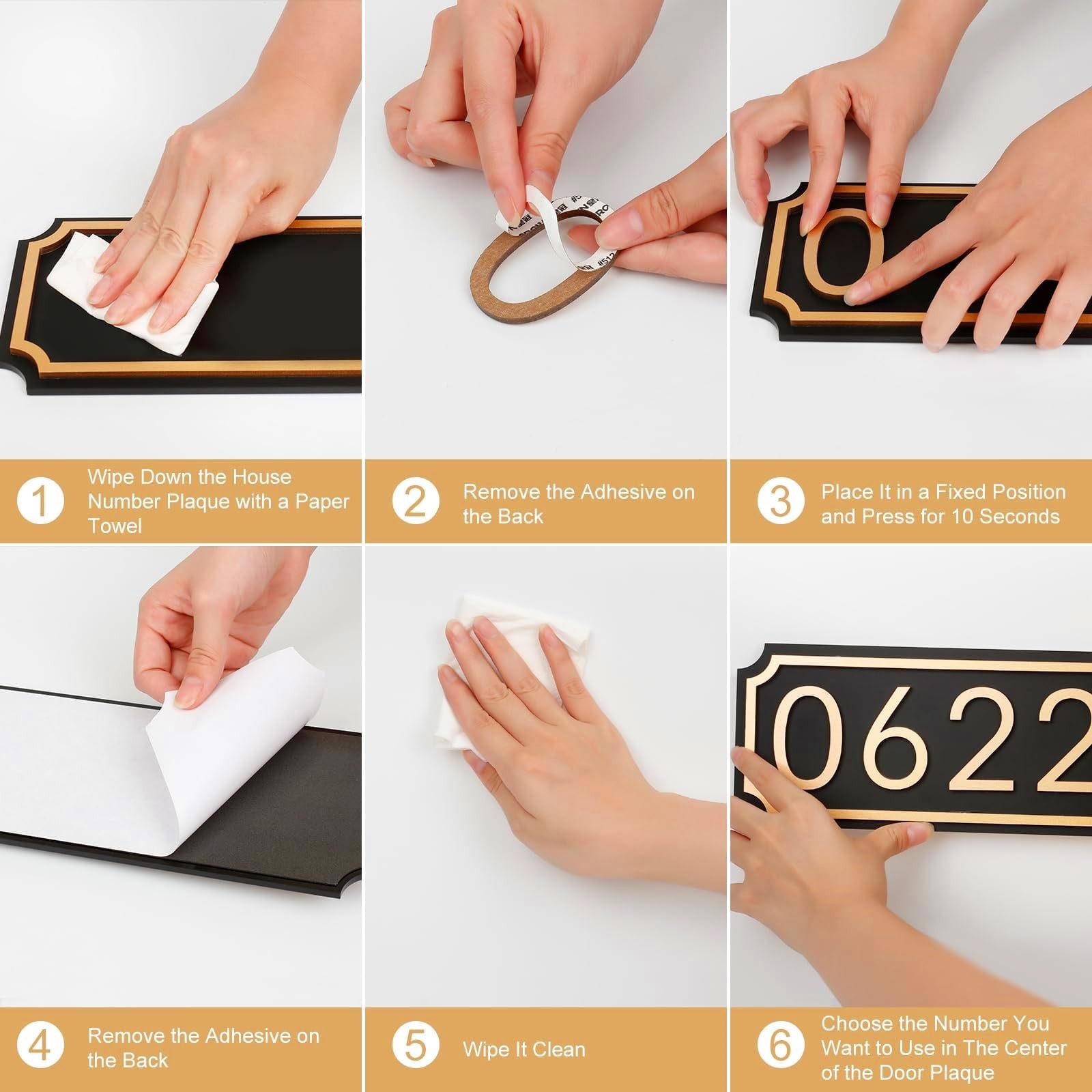 House Numbers for Outside Address Plaque 2 Sets 0-9