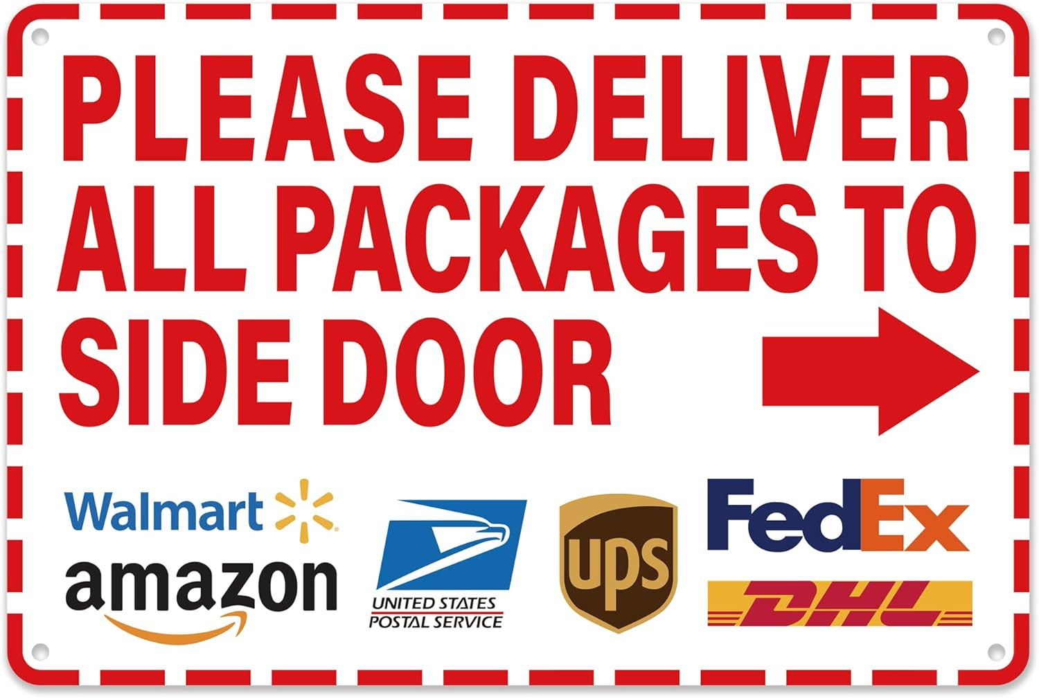Please Leave Deliveries Here Sign，Self-Adhesive Weatherproof Place Packages in B