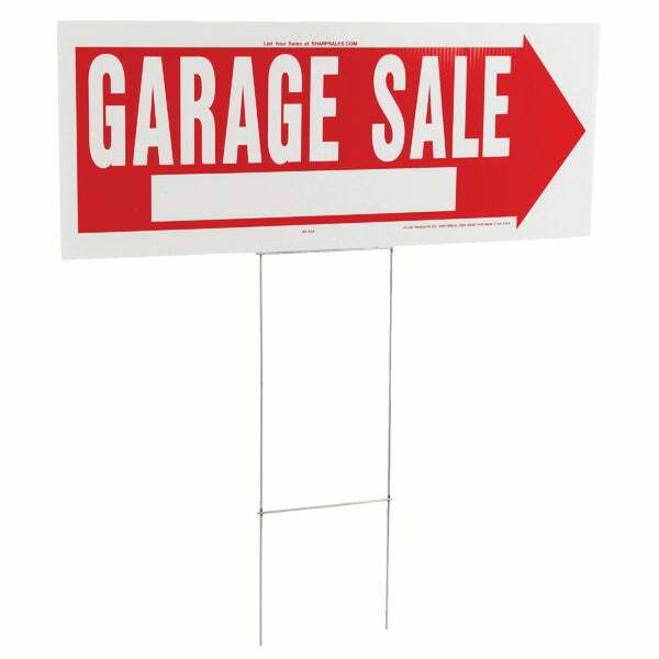(90)-Hy-Ko Corrugated Double Sided Plastic Sign, Garage Sale Model: RS-804