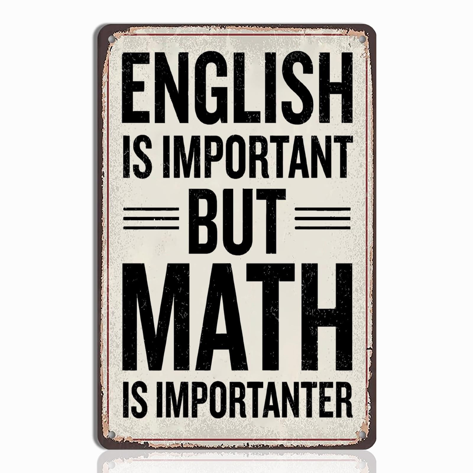 Funny Math Posters – Math Teacher Gift, Tin Sign Wall Art, Ideal Gifts for Ma…