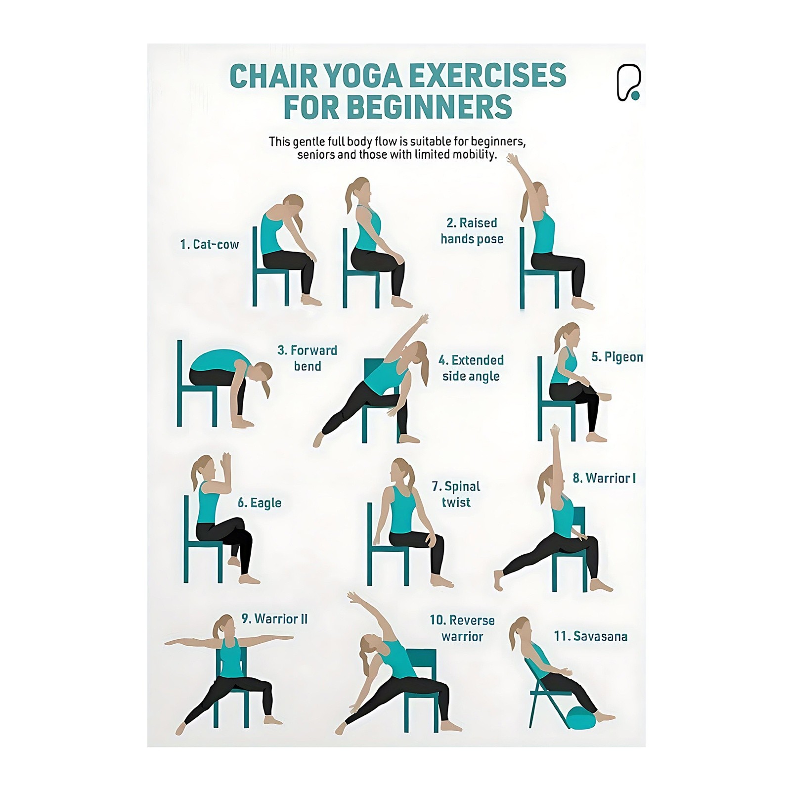 Lightweight Flexible Economical Quick-Install Waterproof Metal Yoga Guide Poster