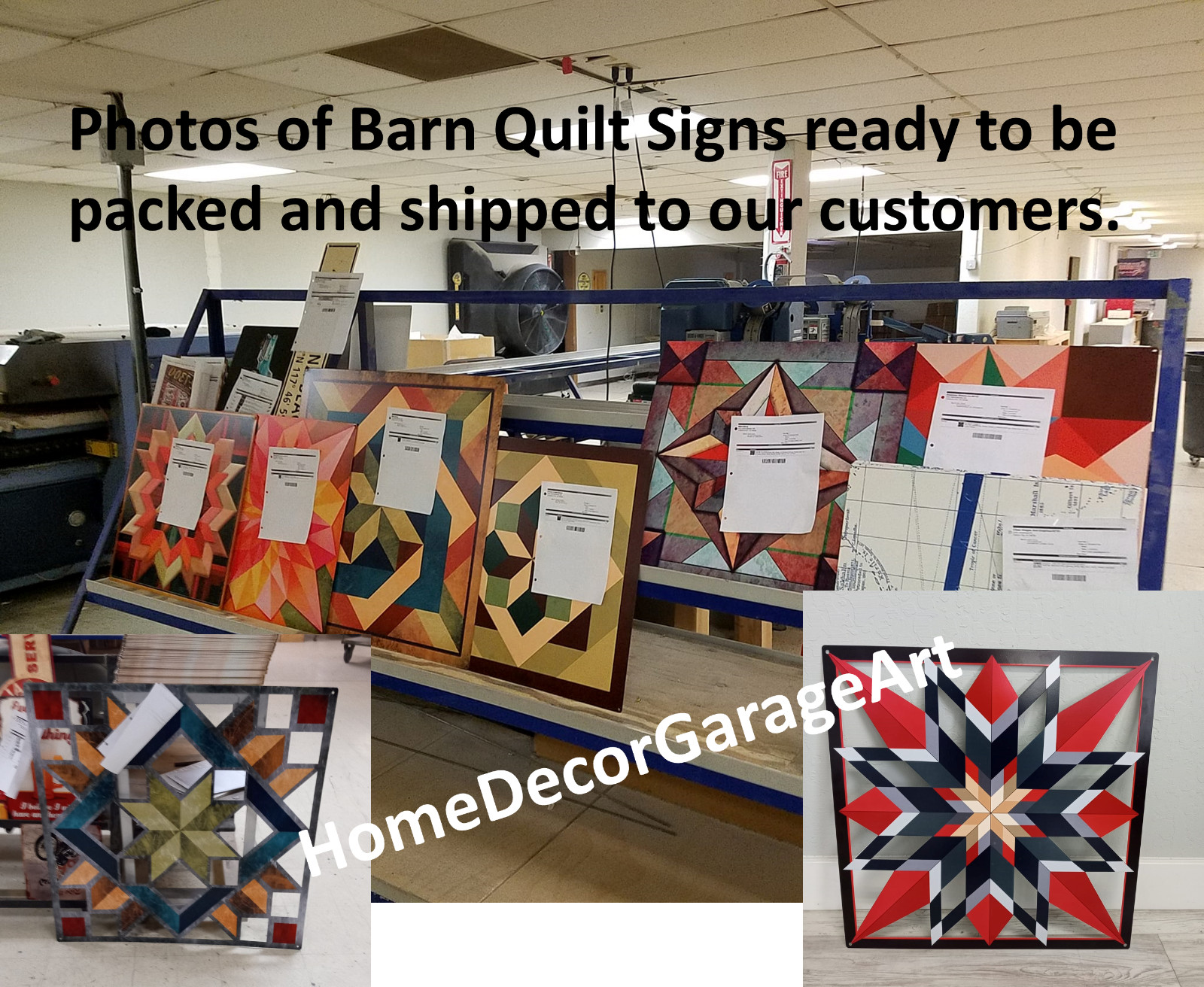 Barn Quilt Metal Sign, Box In Box Pattern, Pennsylvania Dutch Amish Design