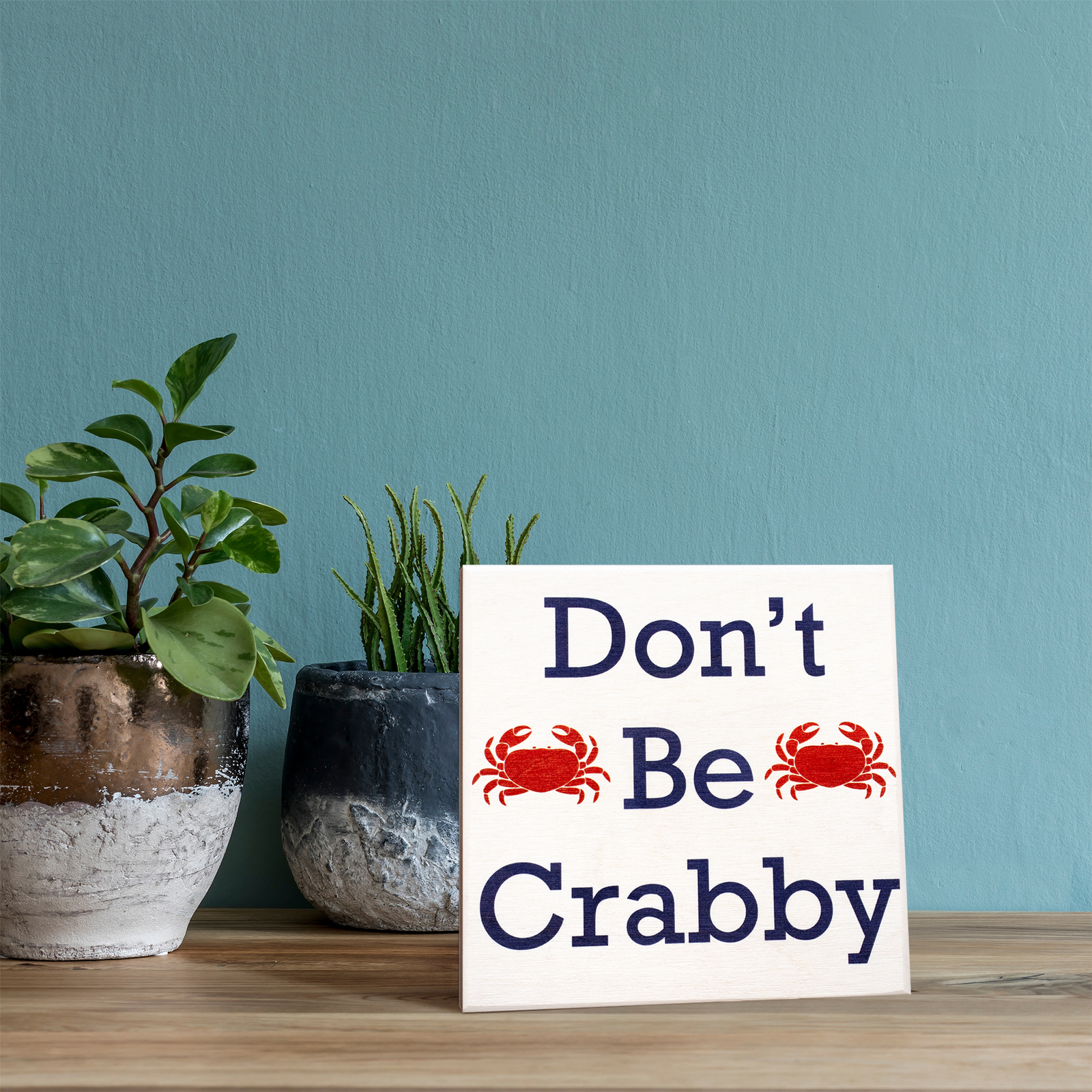 JennyGems Crab Decor Crab Wall Decorations, Don’t Be Crabby, Beach House Gifts