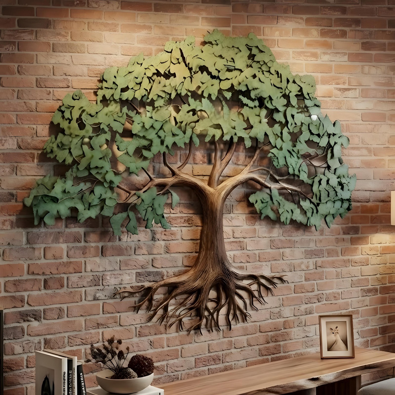 Tree of Life Metal Sign, UV Printed Aluminum Wall Art, Rustic Nature Decor