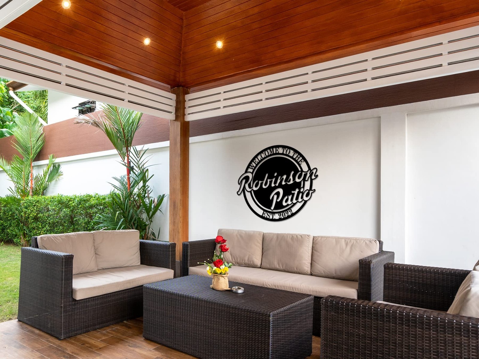 Personalized Patio Signs Outdoor,Personalized Outdoor Signs for Patio
