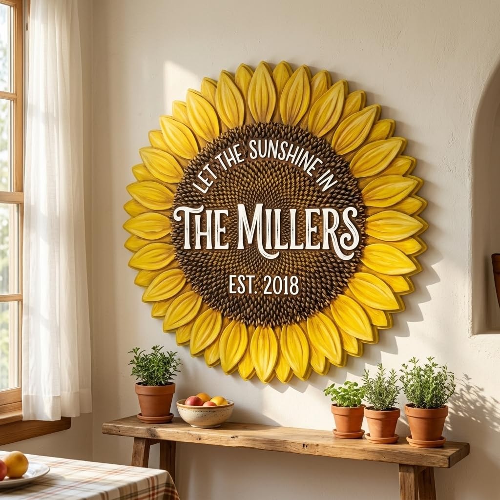 Custom Family Name Sign – Personalized Welcome Wall Decor MDF Plaque