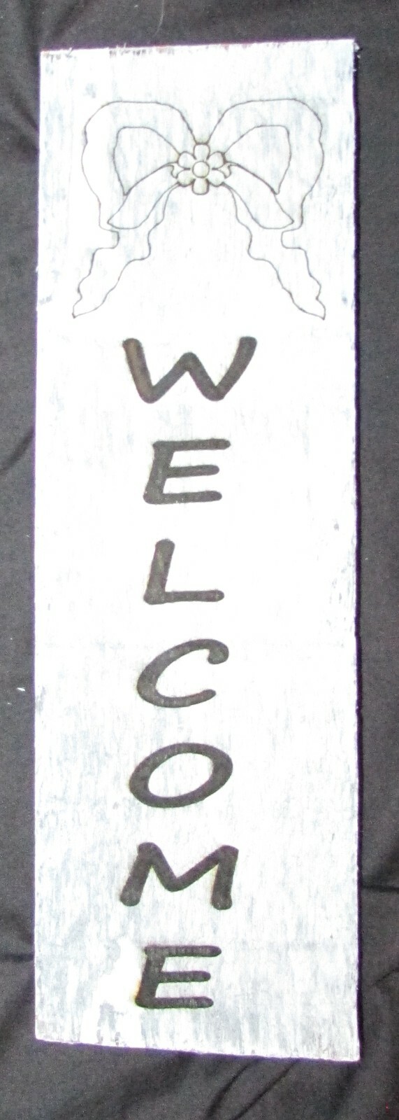“WELCOME” Rustic Farmhouse Style Decor 4″ X 12″