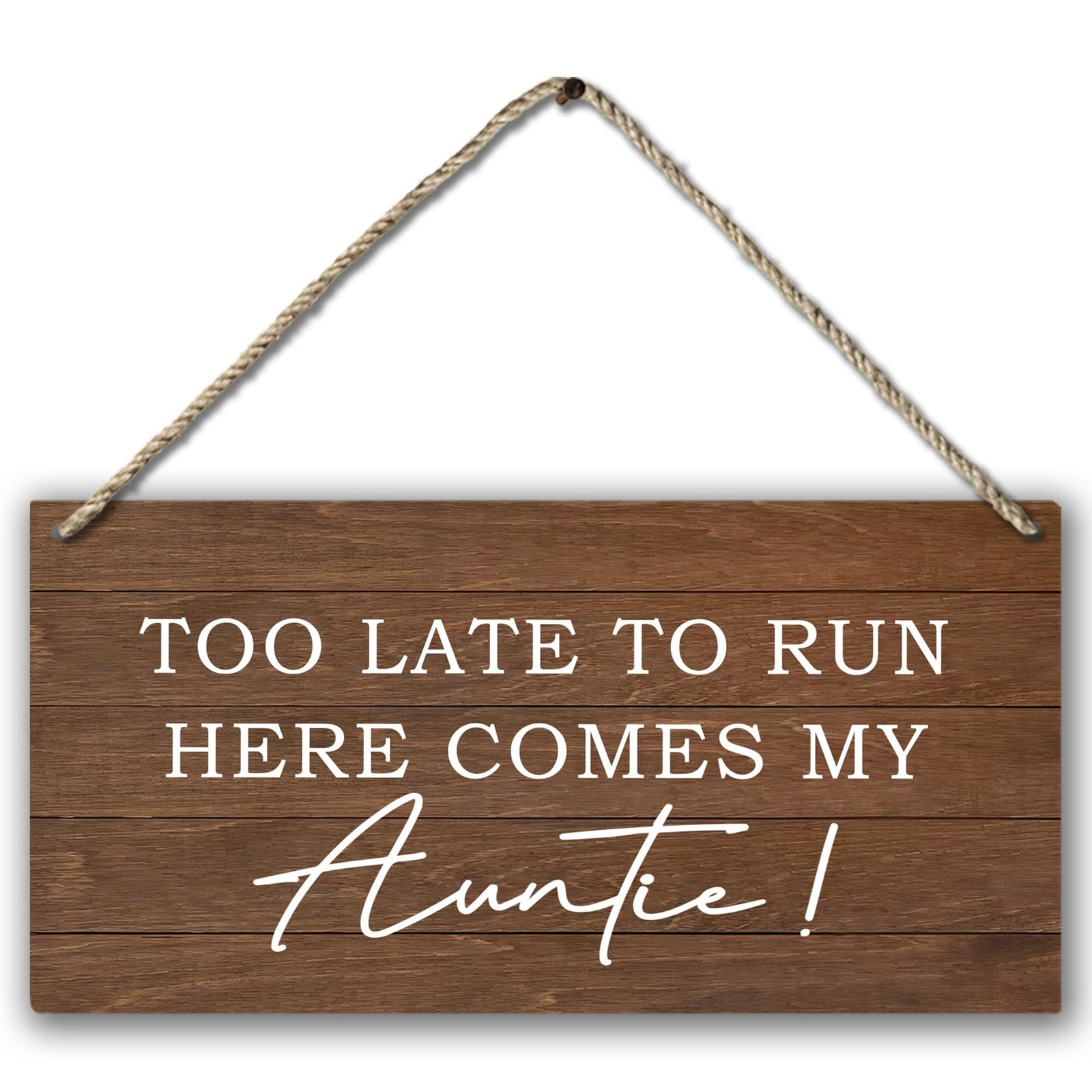 PHAMTE Ring Bearer Sign,Ring Wedding Too Late to Run 12″L x 6″W, comes