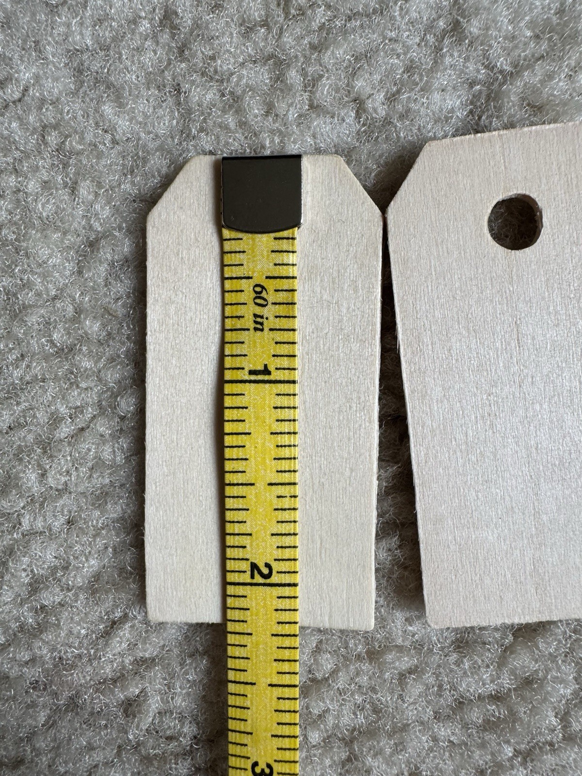 23 Unfinished Wooden Tags Lot 2-4″ Assorted Sizes Natural Color