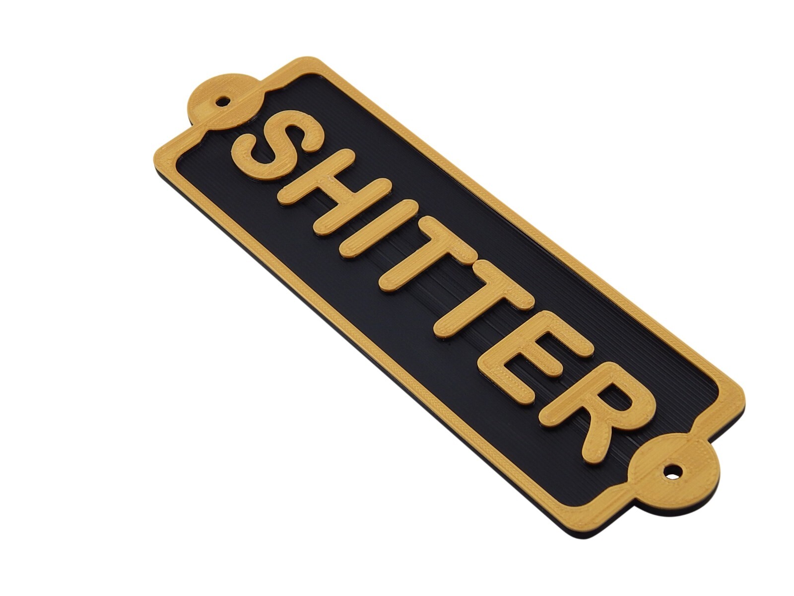 Plastic Funny-Shitter Toilet Door Hanging Sign Bathroom Restroom Plaque Gift