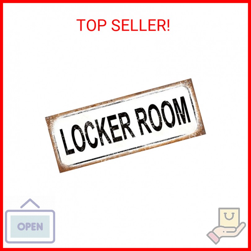 Homebody Accents – Locker Room Metal Sign 6″x16″ – Funny Home Gym Decor for Man