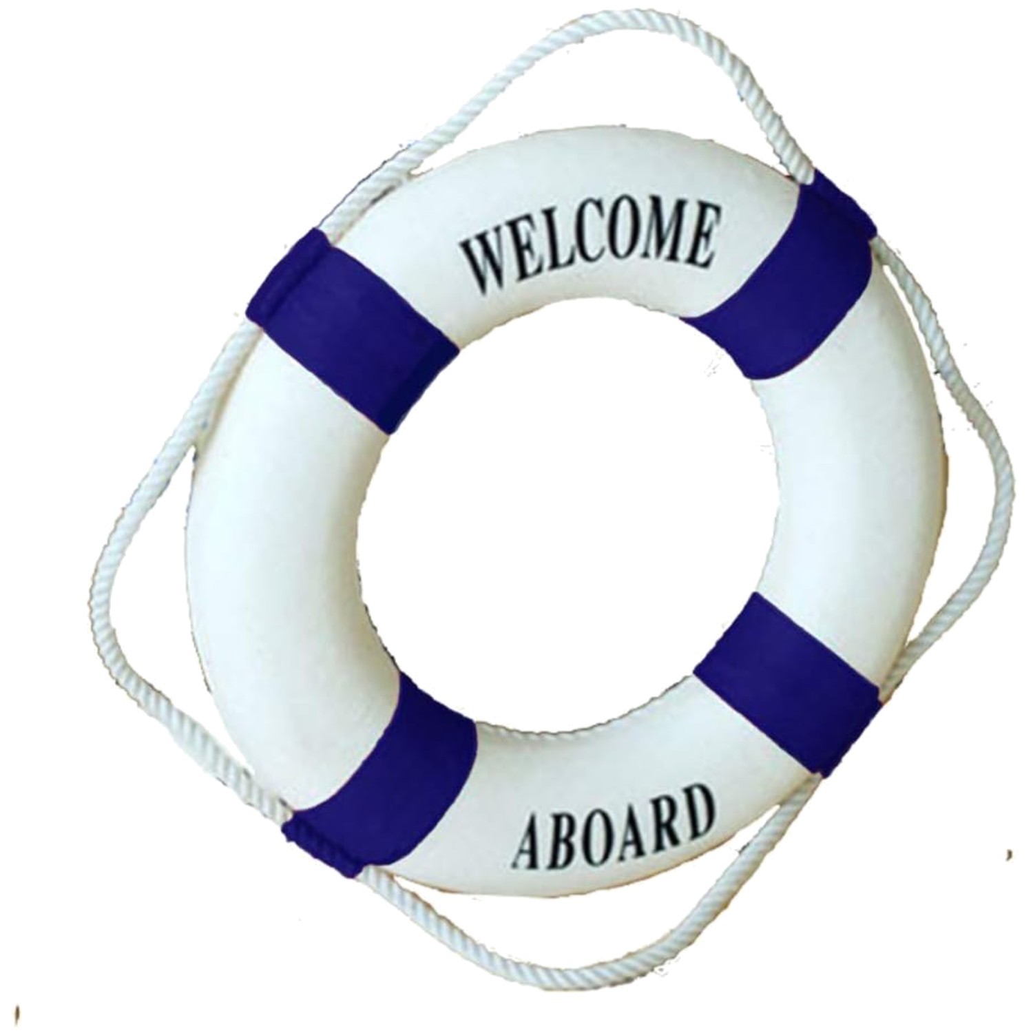 Navy Life Ring Wall Art – Mediterranean Nautical Decor, 20″