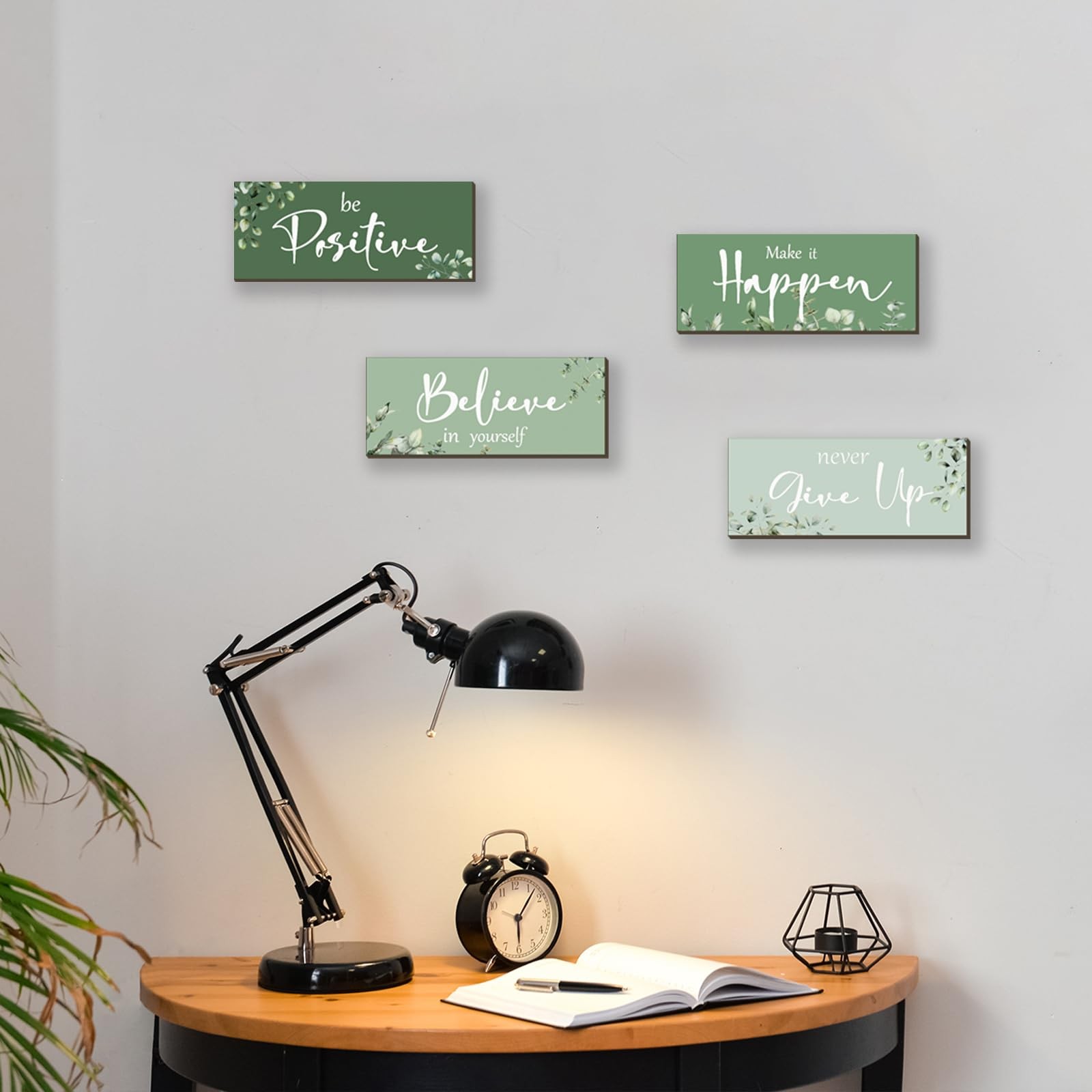 4 Pcs Green Office Decor For Women Motivational Wall Decor Inspirational Gree…