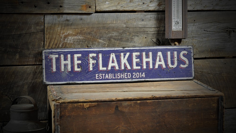 Custom Family Est. Date Sign – Rustic Hand Made Vintage Wooden