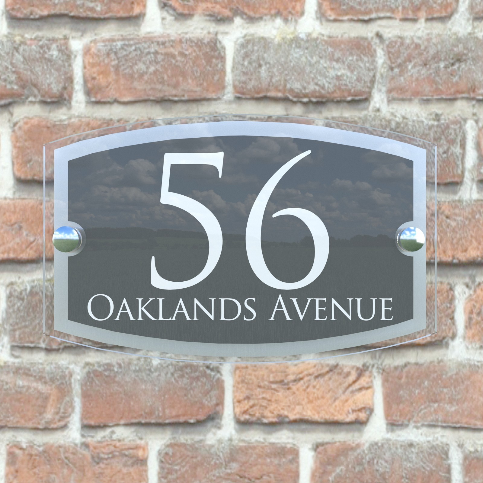 Anthracite House Sign Plaques Door Numbers Personalised Address Acrylic
