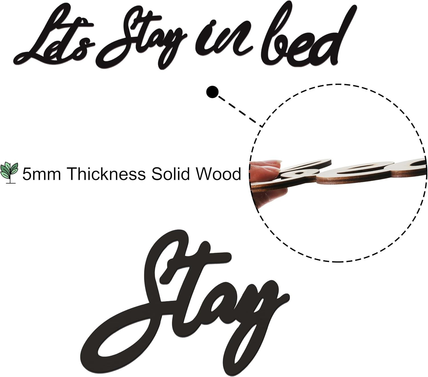 Lets Stay in Bed Wooden Sign, above Bed Wall Decor Master Bedroom Art | Cozy Gue