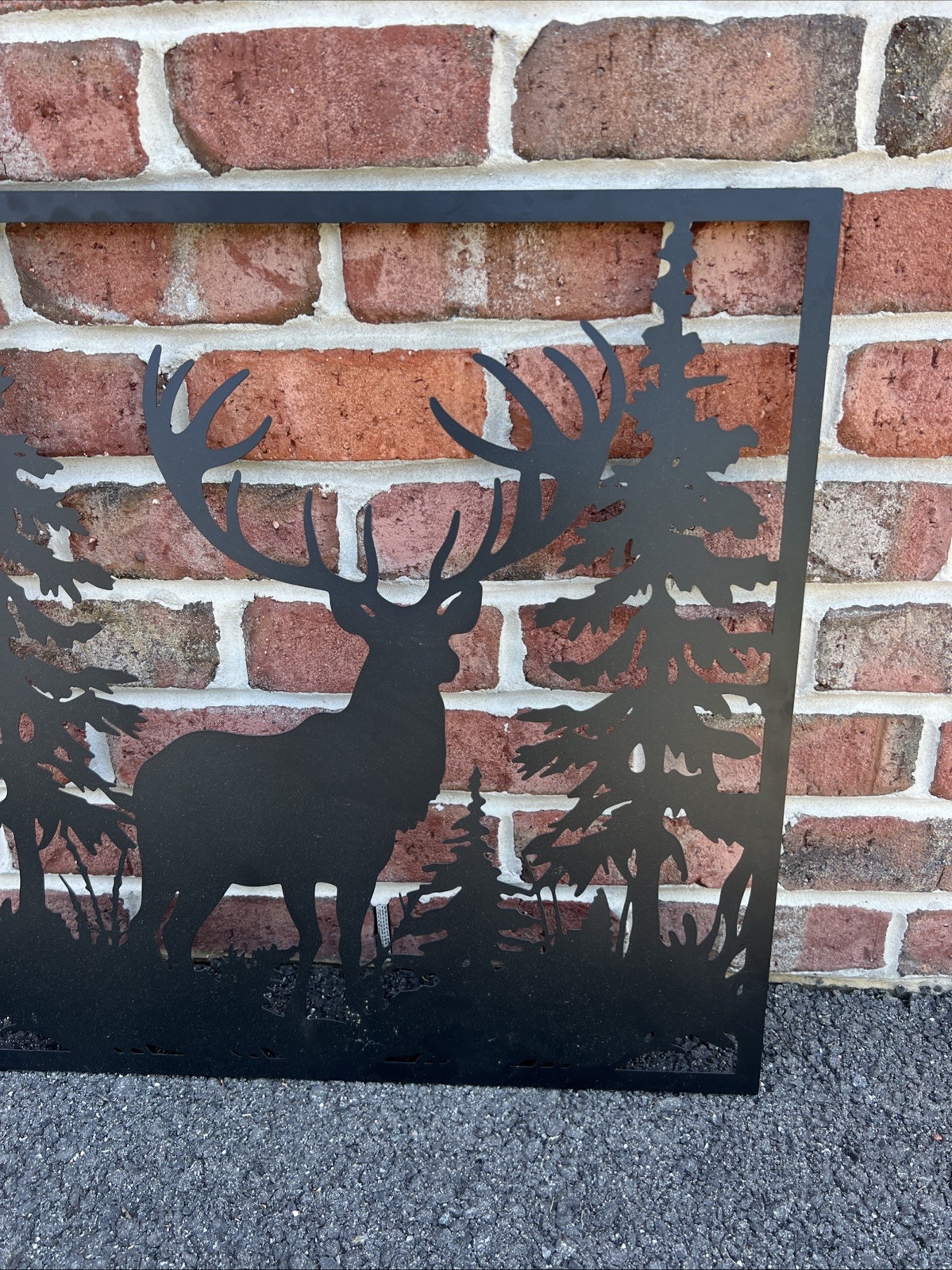 Deer Metal Wall Decor 24 By 24 Black