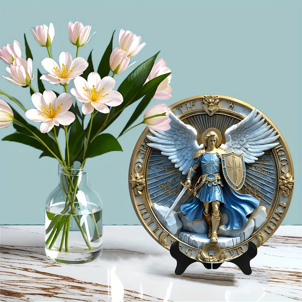 1PCS 2D Flat Home Decor Wooden Disc Angel Sub Series Holy Angel Redemption