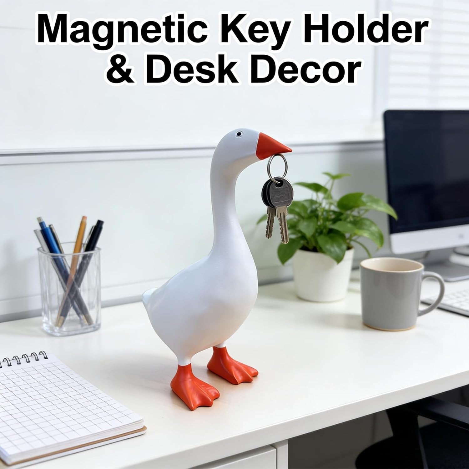 Cute Desk Decor Magnetic Key Holder Office Gift for Women Men 7 Inch