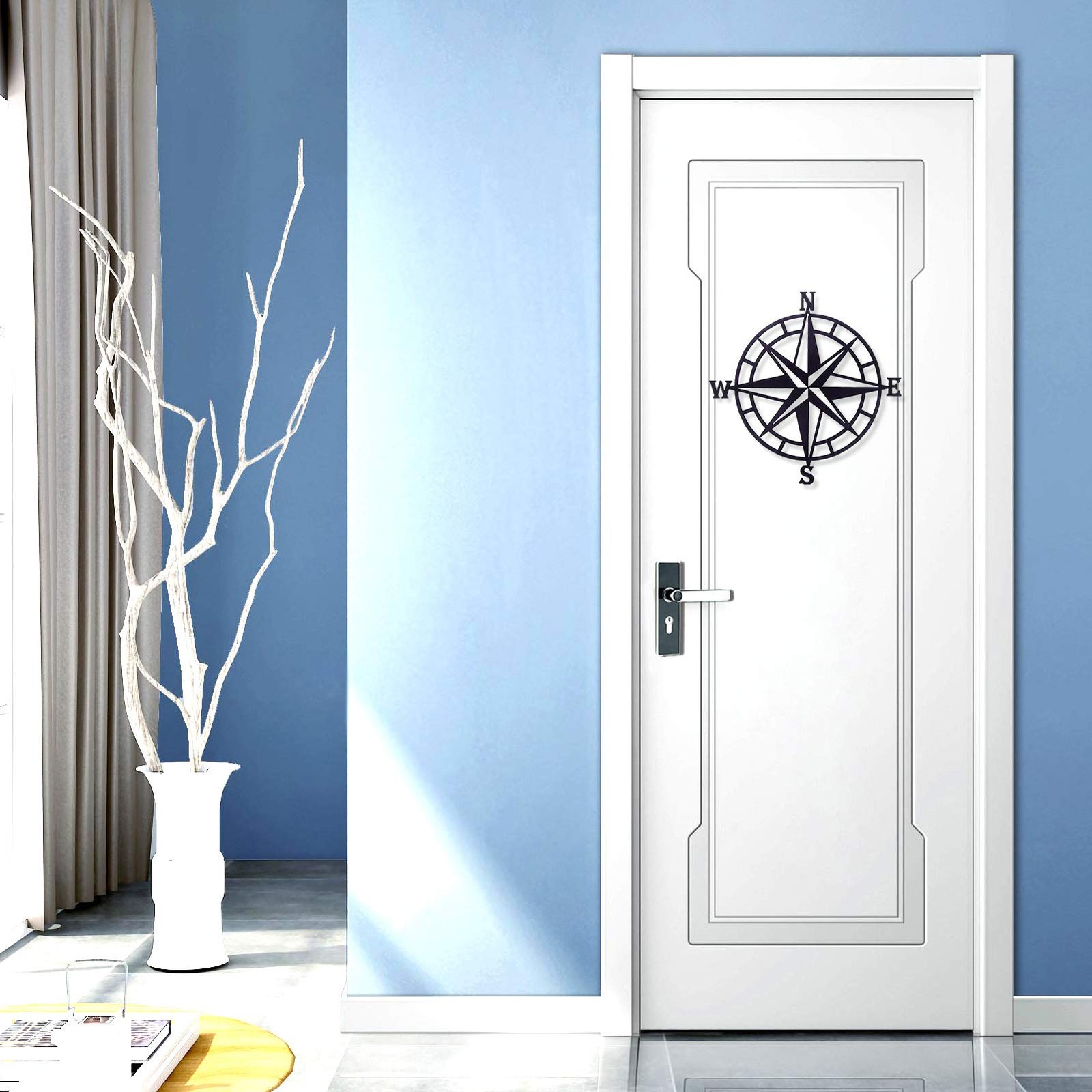 11 Inches Metal Decorative Nautical Compass Wall Decor, Living Room Bedroom O…
