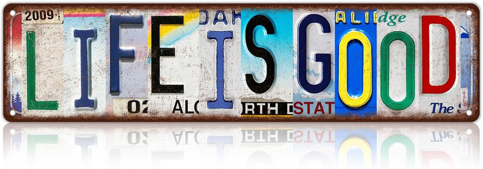 Vintage Life Is Good Street Sign Wall Decor Metal Tin Signs Poster