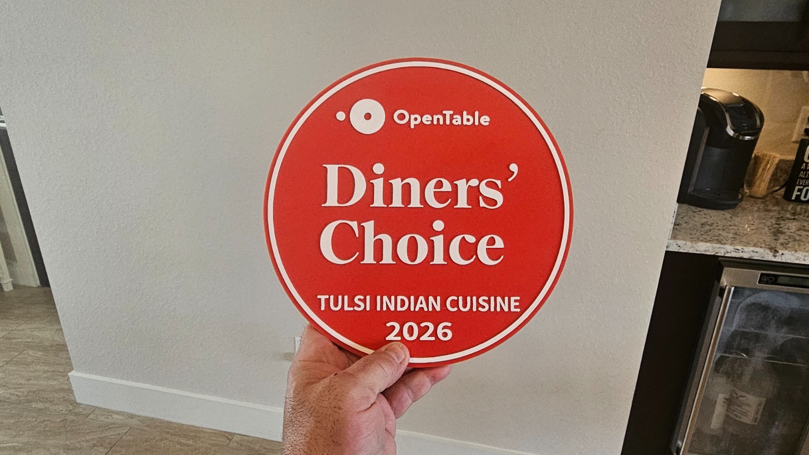 Custom 2-Sided OpenTable Diners’ Choice Plaque, Gift For Chef or Restaurant