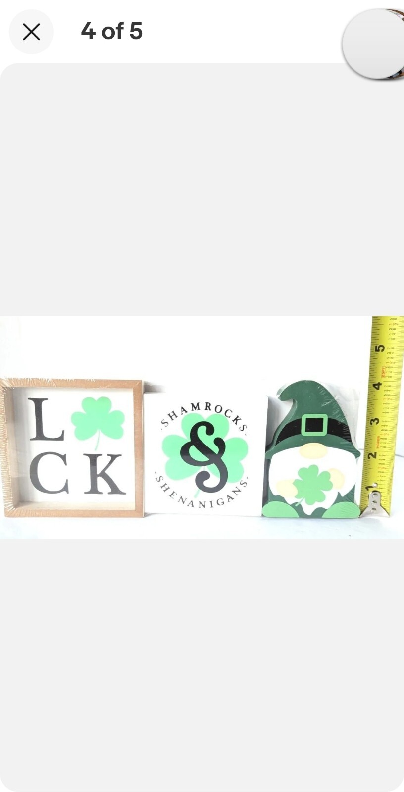Target St Patrick’s Day Bullseye Playground Prop Sign Luck Gnome Shamrock Lucky