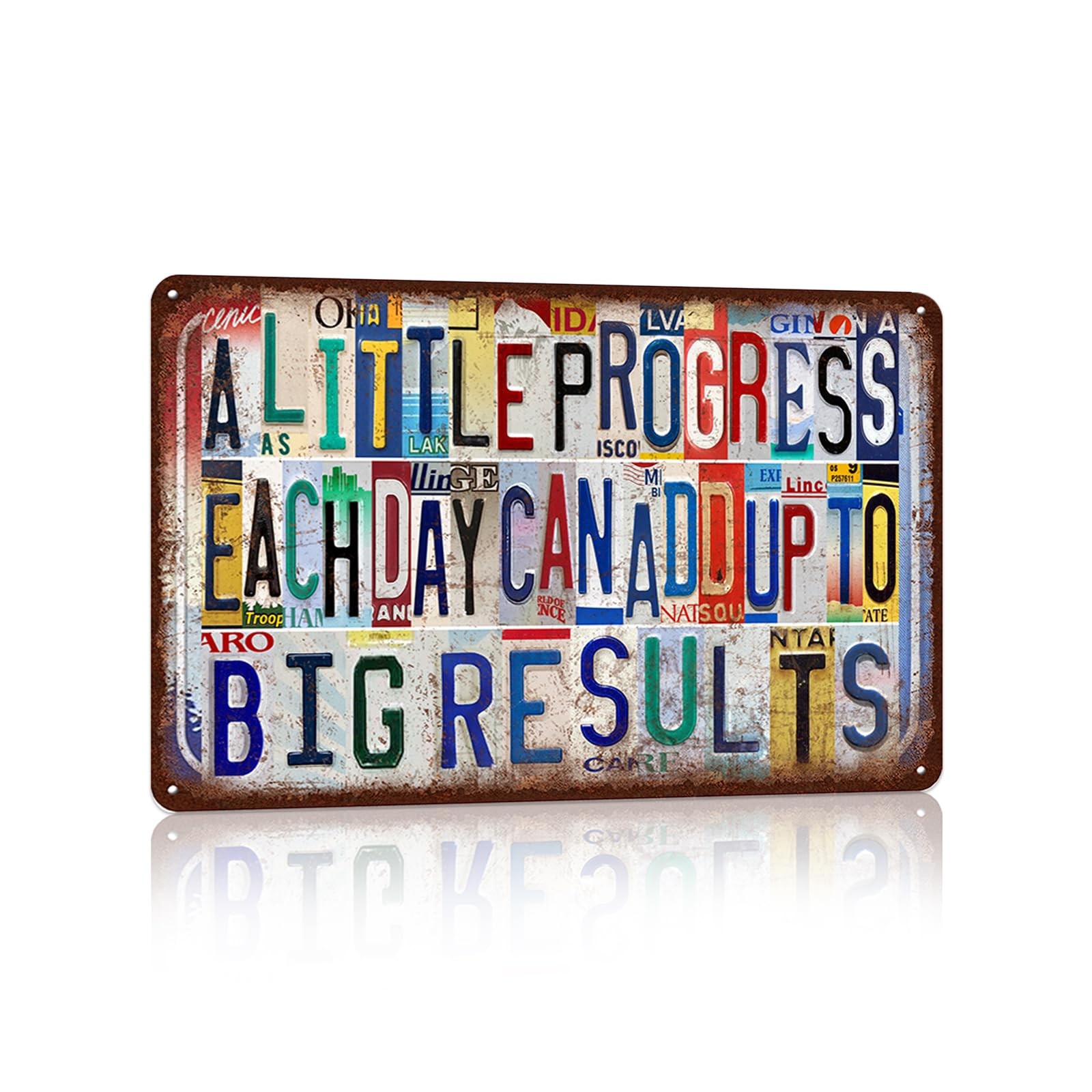 JBYMsign Vintage Wall Decor Inspirational Quotes Metal 12L” x 8W”, Sign-B-01