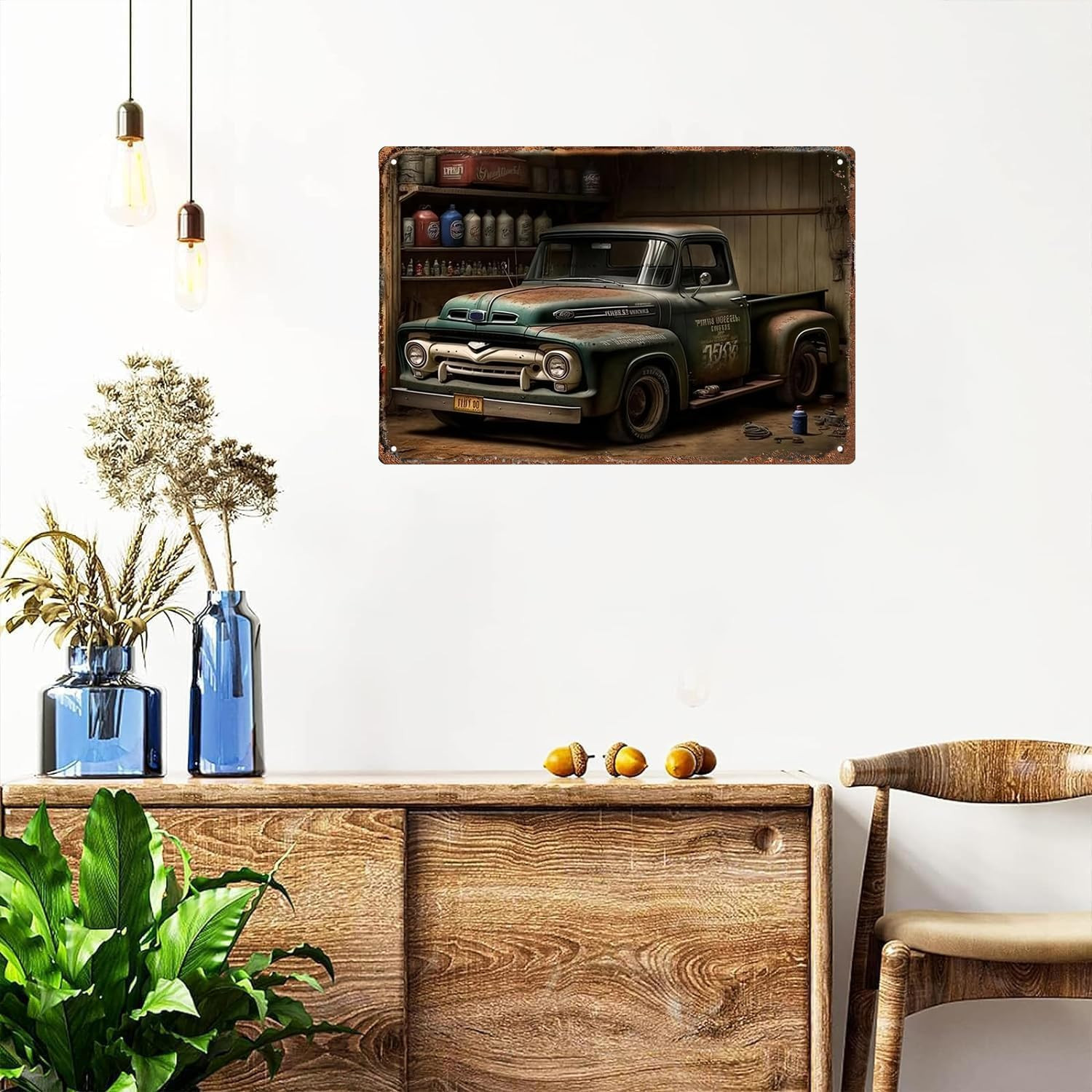 Vintage Racing Metal Sign, Retro Garage Tin Sign, Car Lover Gift,Wall Decor for