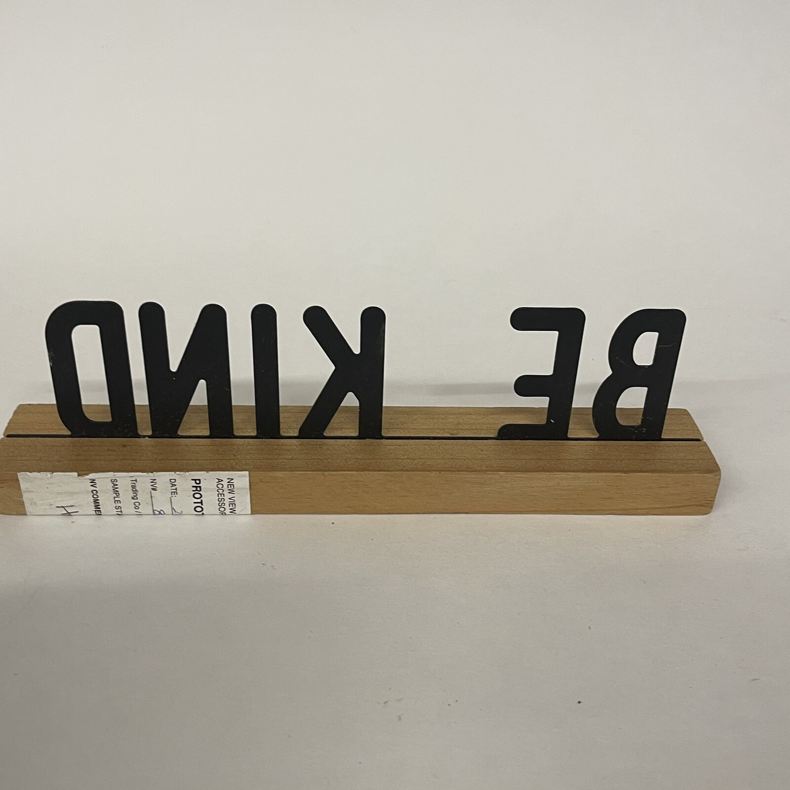Wooden Base Metal Letter Ledge Decorative Home Decor Display 9x2x1.5” BE KIND