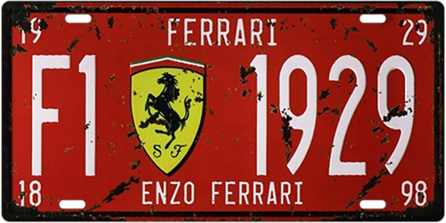 Nostalgic Ferrari 1929 Metal Tin Sign 6×12 – Vintage Decor for Home & Office