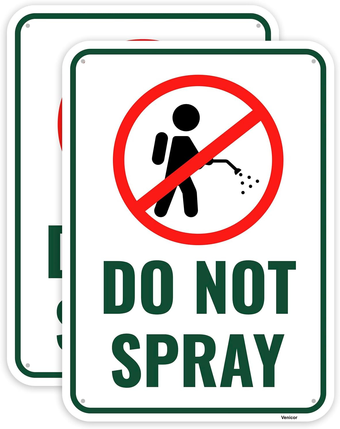 2PC Do Not Spray Sign, 14 X 10 Inches – Aluminum – No Spray Pesticide Sign