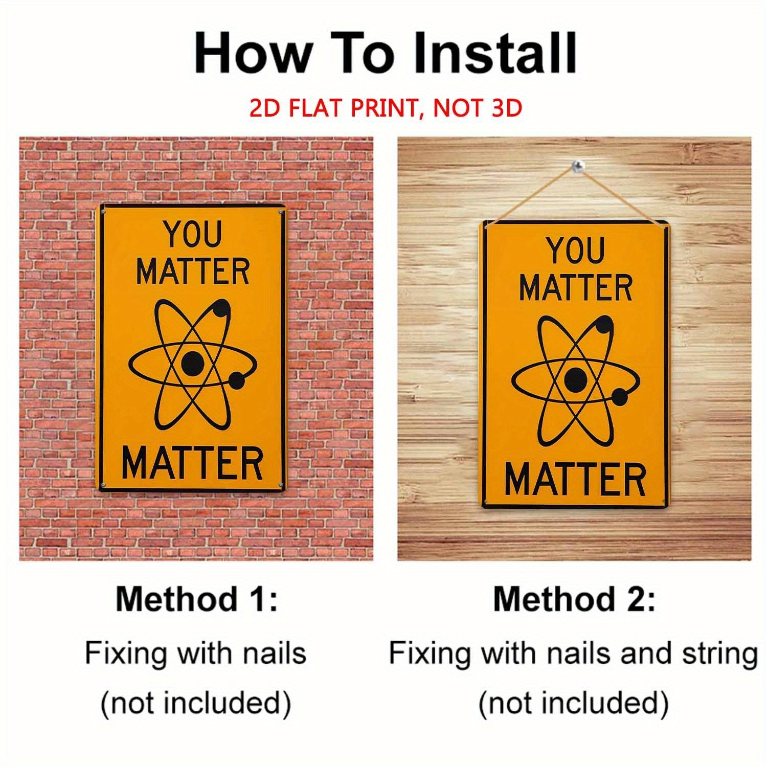 Vintage Science Pun Metal Sign You Matter Matter Physics Lab Home Office Decor