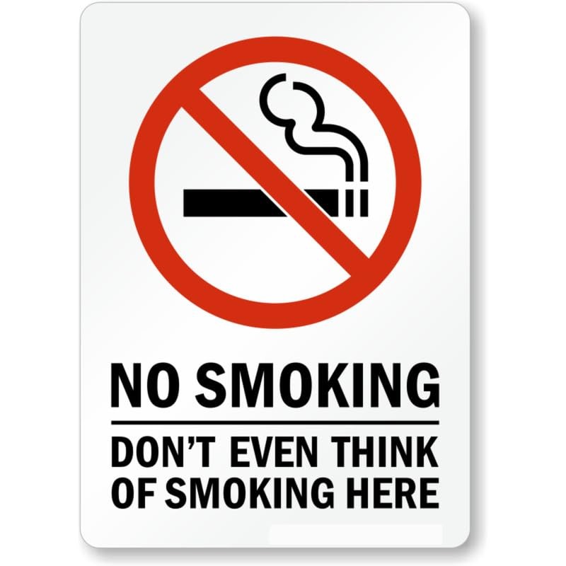 No Smoking Aluminum Weatherproof Sign c00821