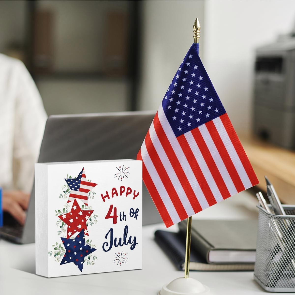 4th of July Patriotic Star Decor Americana 5 x 5 inches, PAT1