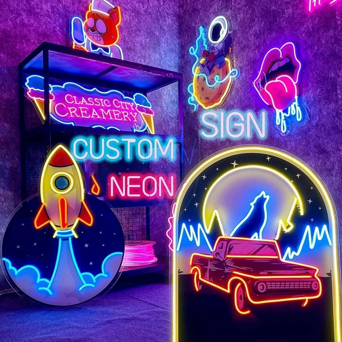 Handcrafted Personalised Neon Lights – Custom Name & Logo LED Wall Hangings