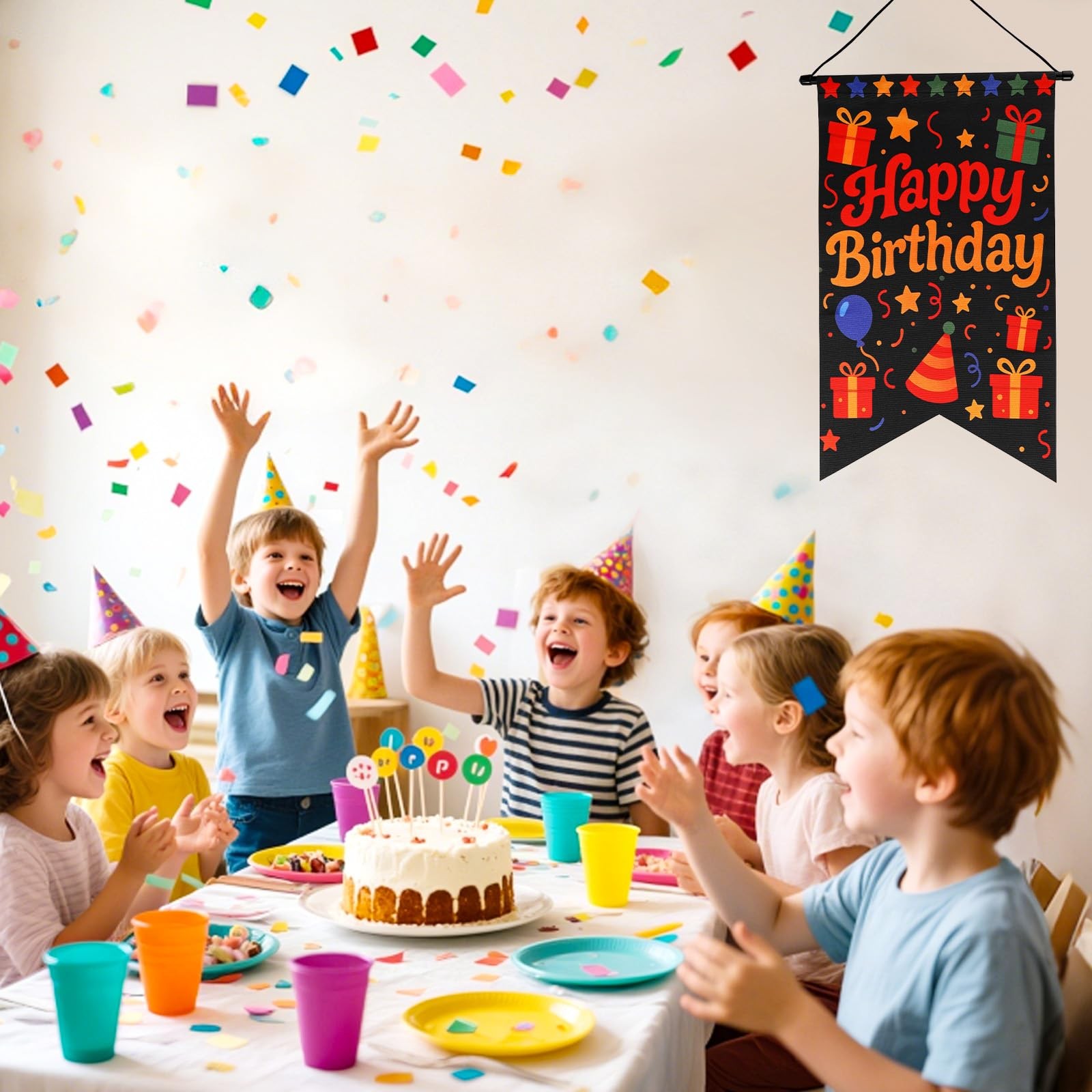 Happy Birthday Sign, 19.7×11.8in Pre-Assembled as shown in the picture