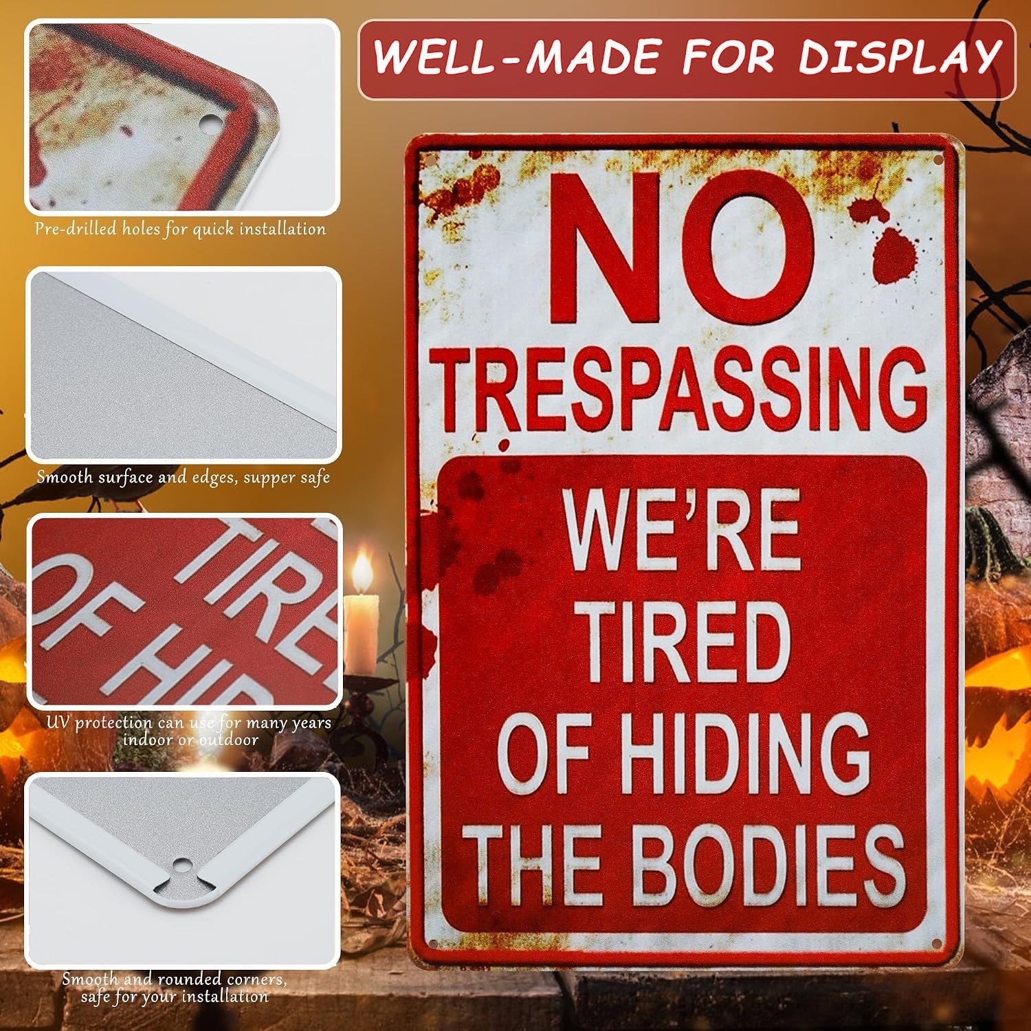 Sturdy Retro Signs | UV-Protected Indoor/Outdoor Decor – Perfect for Gardens
