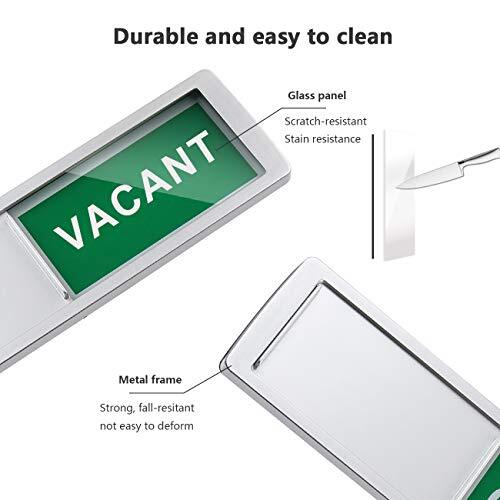 Vacant Occupied Privacy Sign, Vacant Occupied Door Sign Vacant Occupied-Silver