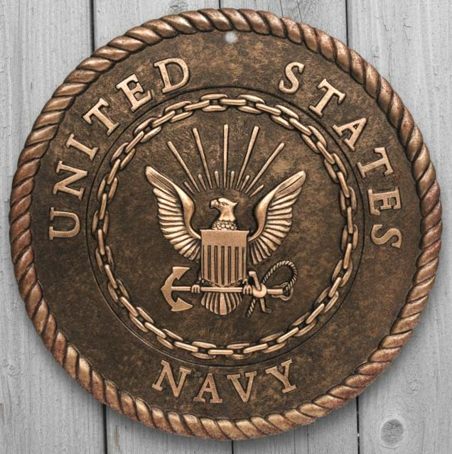 United States Navy 8″ Diameter Novelty Metal Sign Made In USA New!