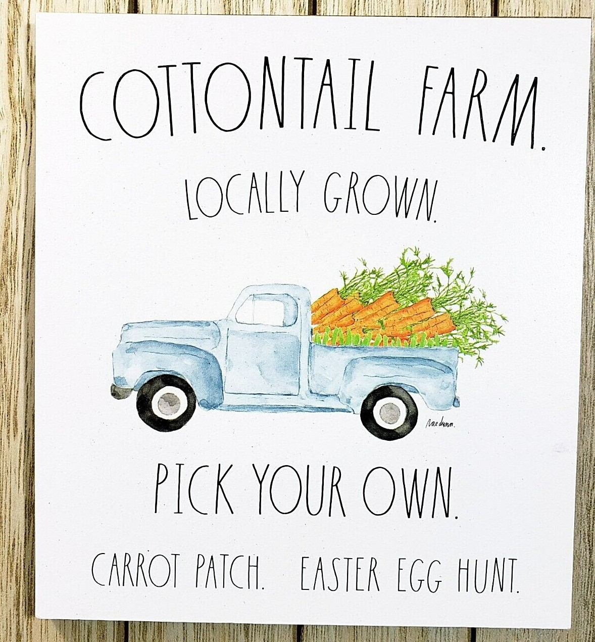 Rae Dunn by Design Styles Easter Cottontail Farm Wall Hanging Decor Wood NWT