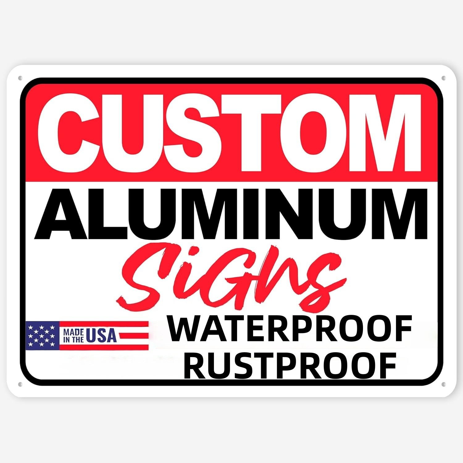 8×12″ Custom Aluminum Sign with Text,Personalized Metal Sign for Outdoor,Office