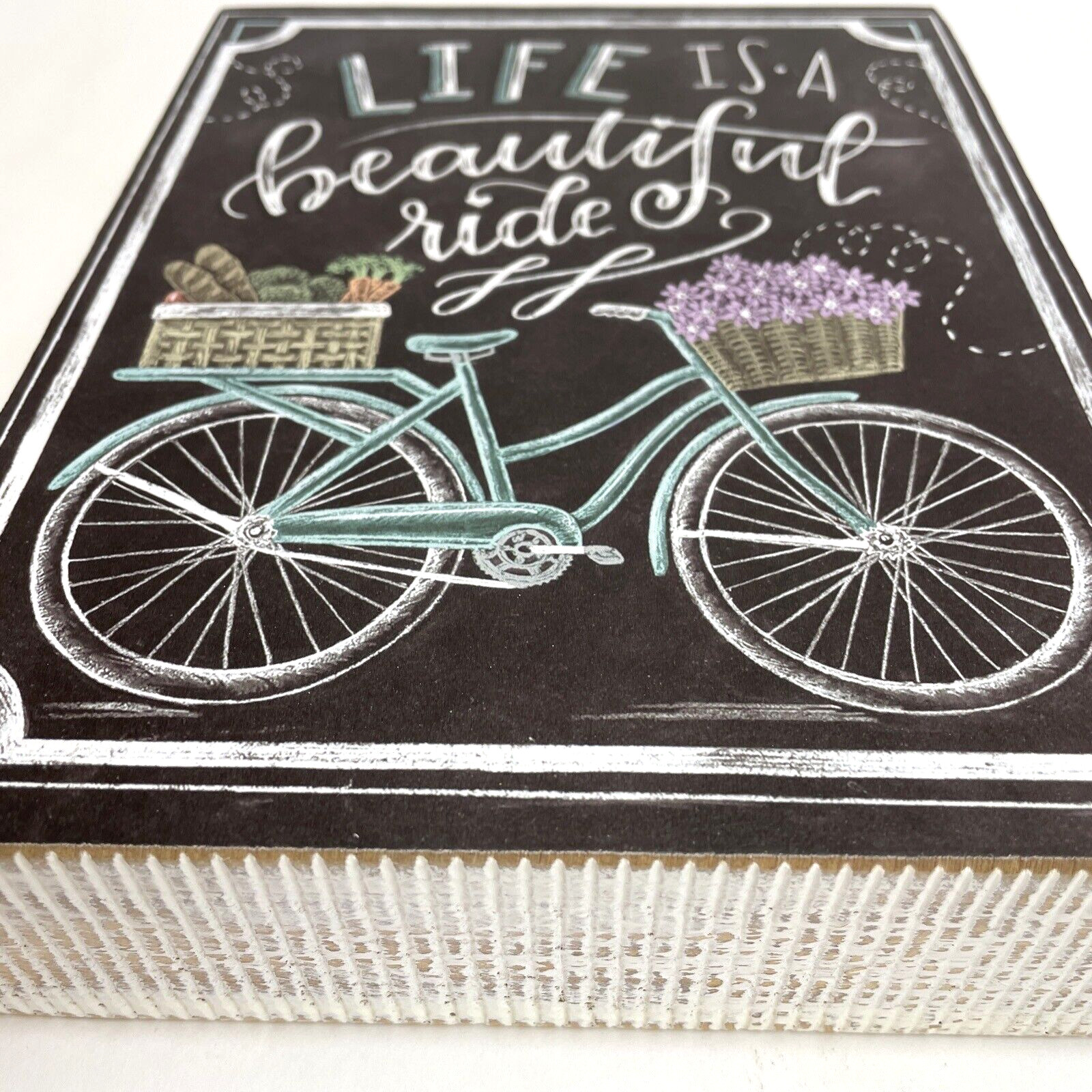 Primitives by Kathy Chalk Art Style Sign – LIFE Is A Beautiful Ride Bike