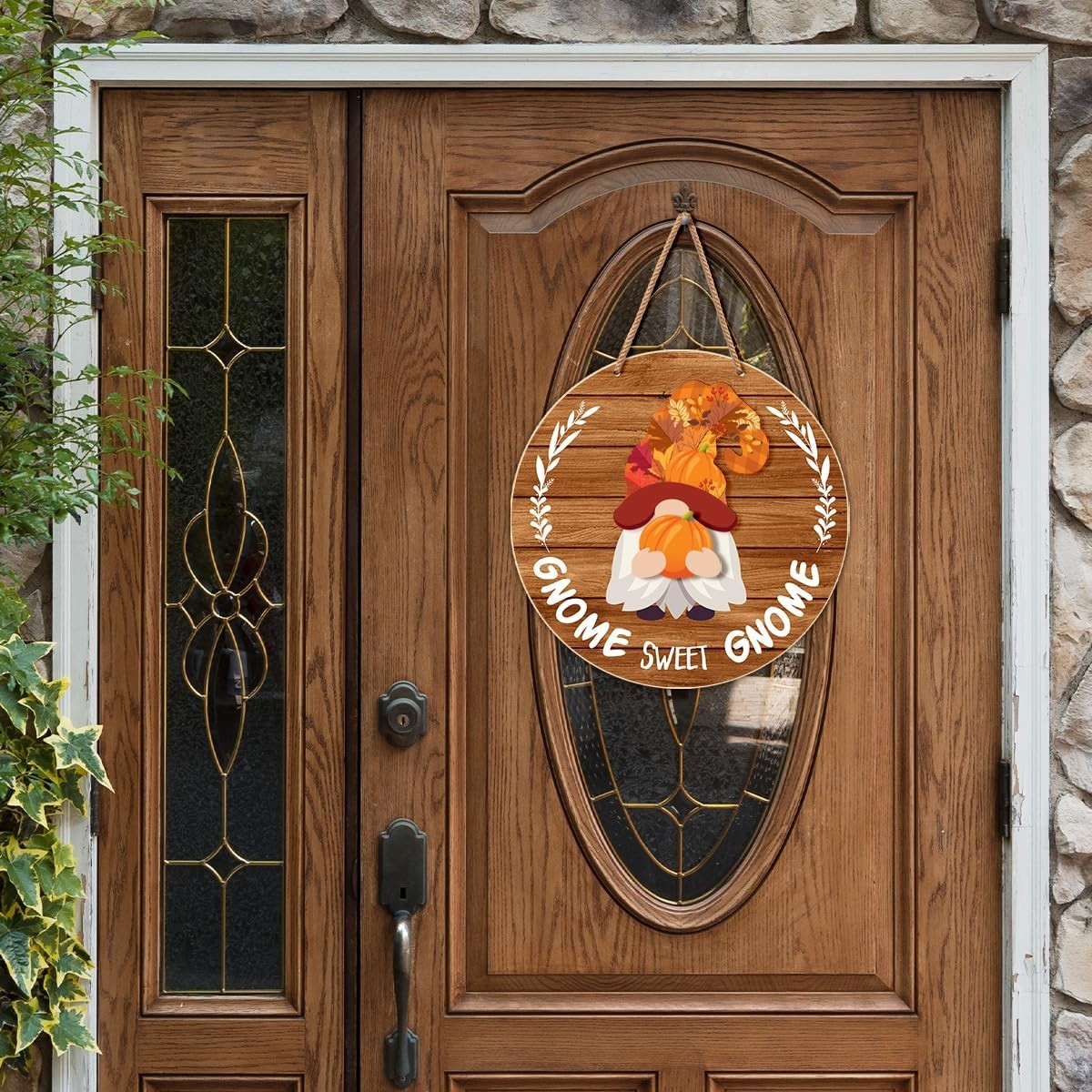 Interchangeable Gnome Welcome Sign – Seasonal Door Decoration for All Holidays,