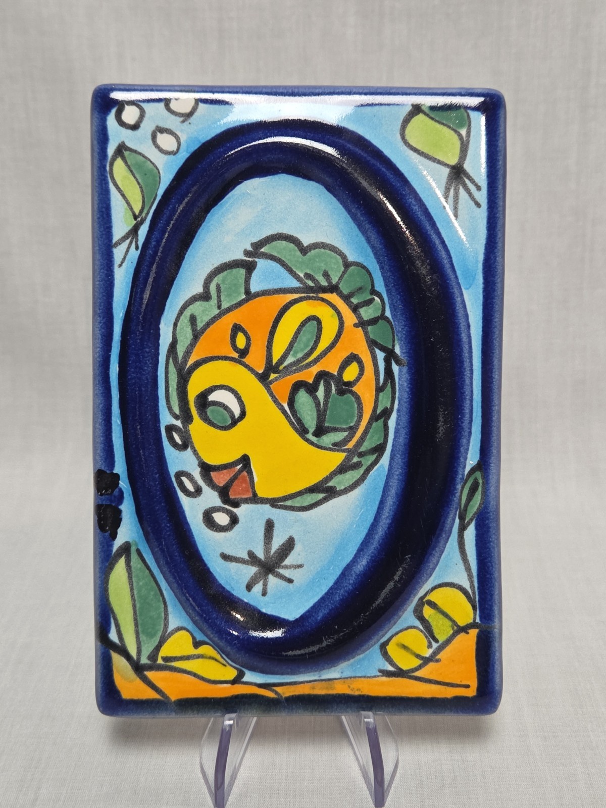 House Numbers #0 Ceramic Tile Mexican Wall Art Fish 5.5″x3.5″