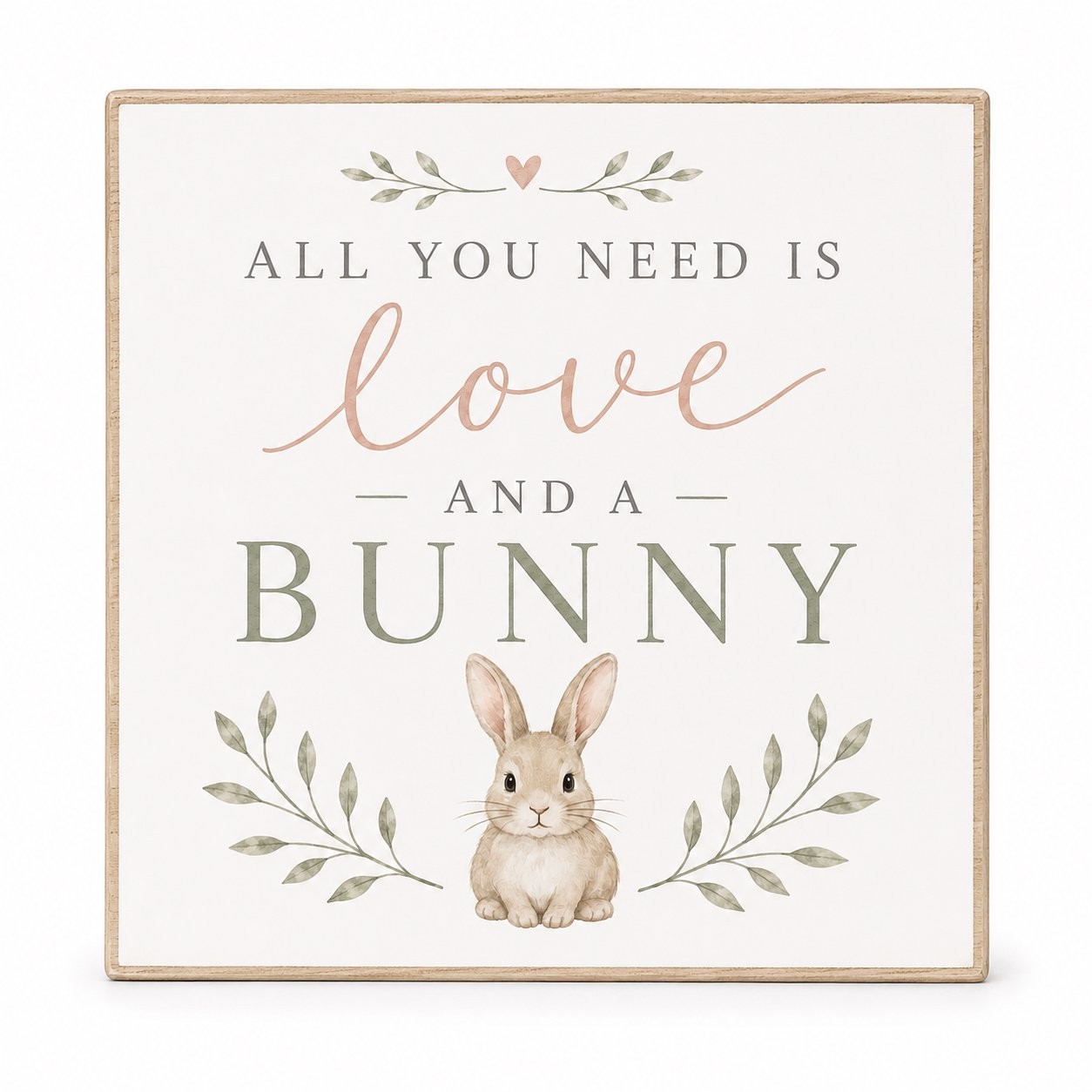 JennyGems Bunny Gifts, Bunny Sign, Love and a Bunny Sign, Bunny Moms